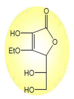 ３－Ｏ－エチルアスコルビン酸の構造